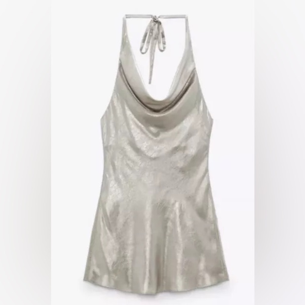 Zara soft metallic dress